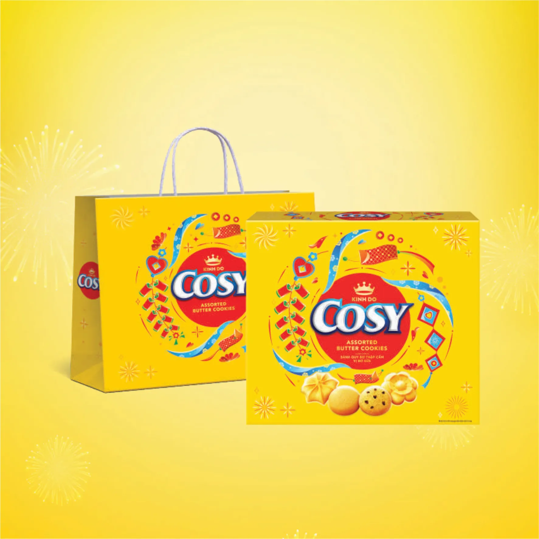 BÁNH QUY COSY BƠ THẬP CẨM VỊ BƠ SỮA HỘP GIẤY