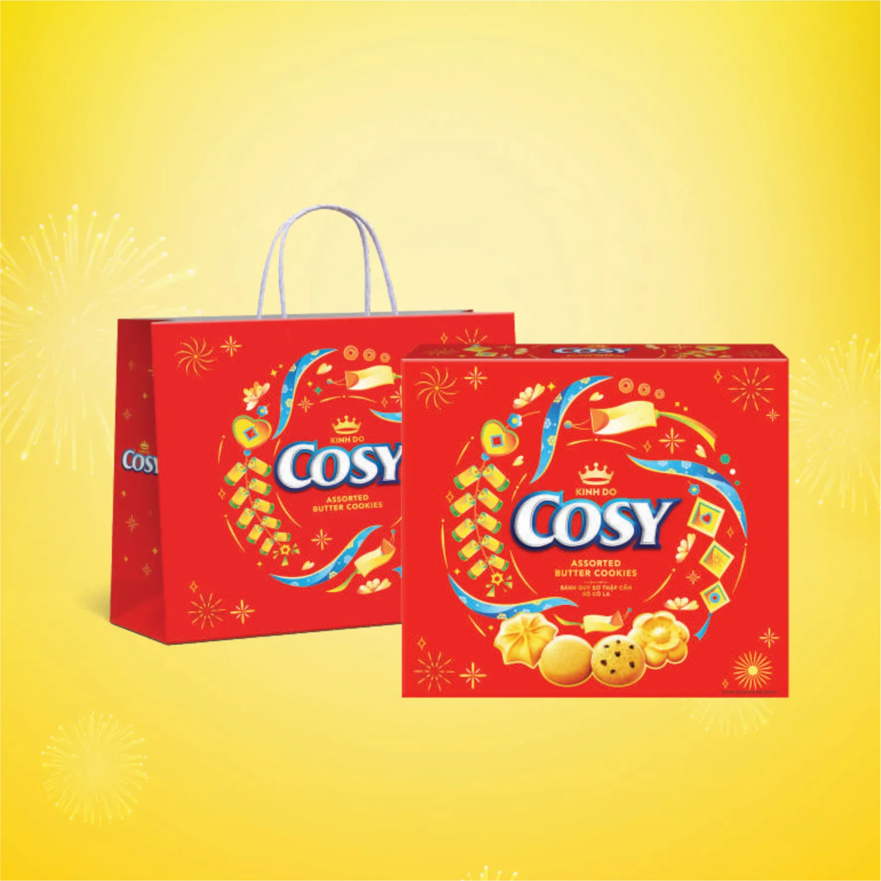 BÁNH QUY COSY BƠ THẬP CẨM VỊ SOCOLA HỘP GIẤY
