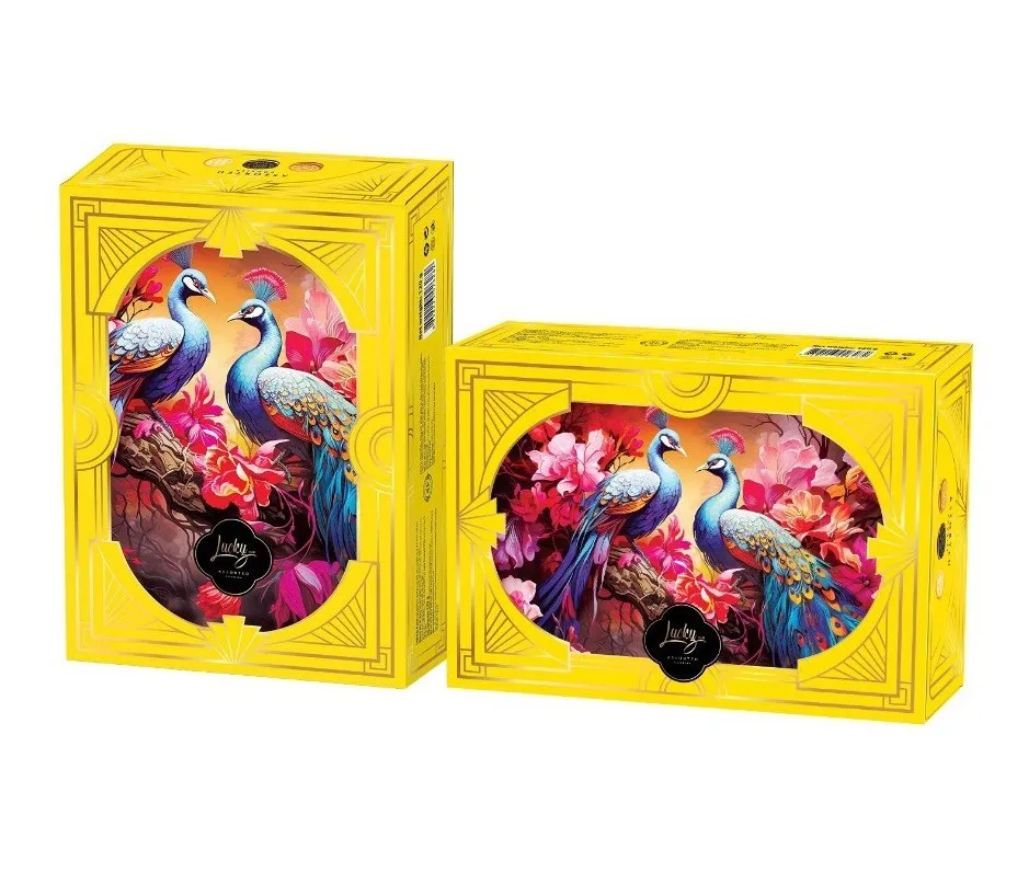 Bánh quy hỗn hợp LuckySun hộp giấy 120g - kiểu dáng 1-3