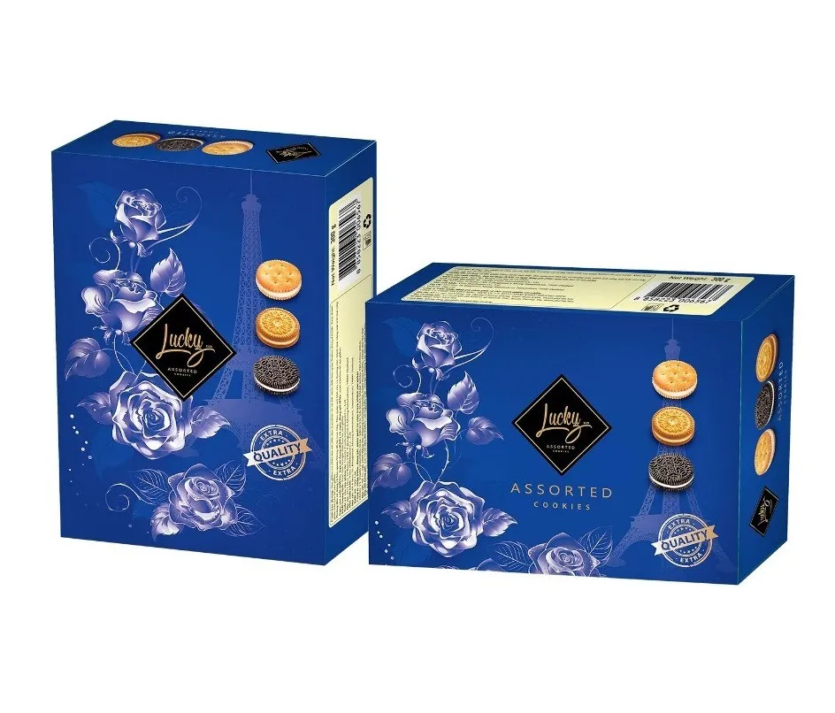 Bánh quy hỗn hợp LuckySun hộp giấy 120g - kiểu dáng 2-2