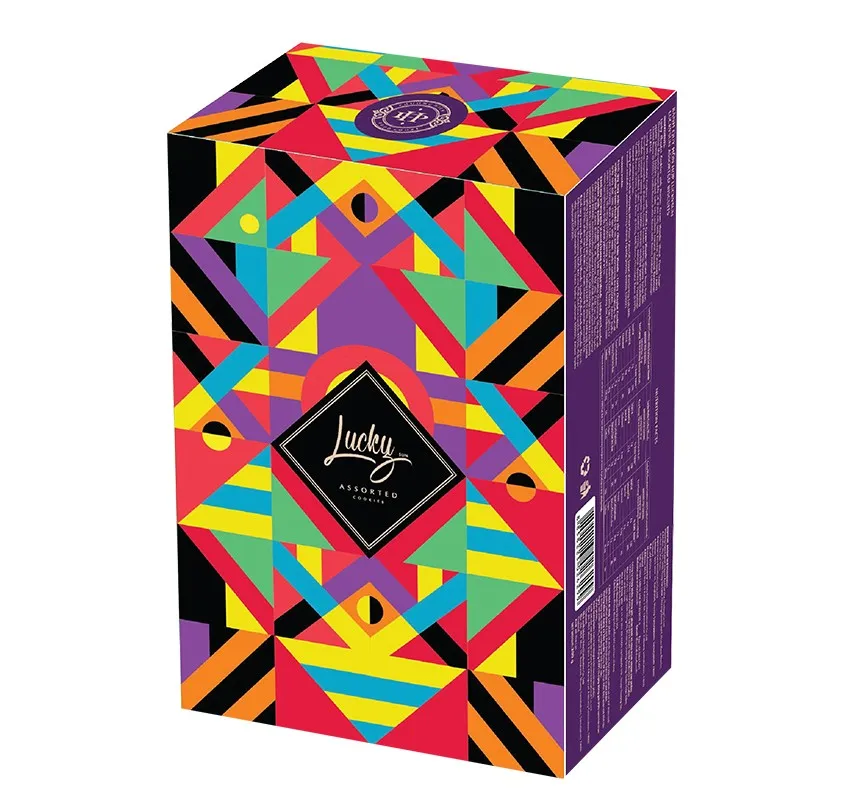 Bánh quy hỗn hợp LuckySun hộp giấy 160g - kiểu dáng 1-3