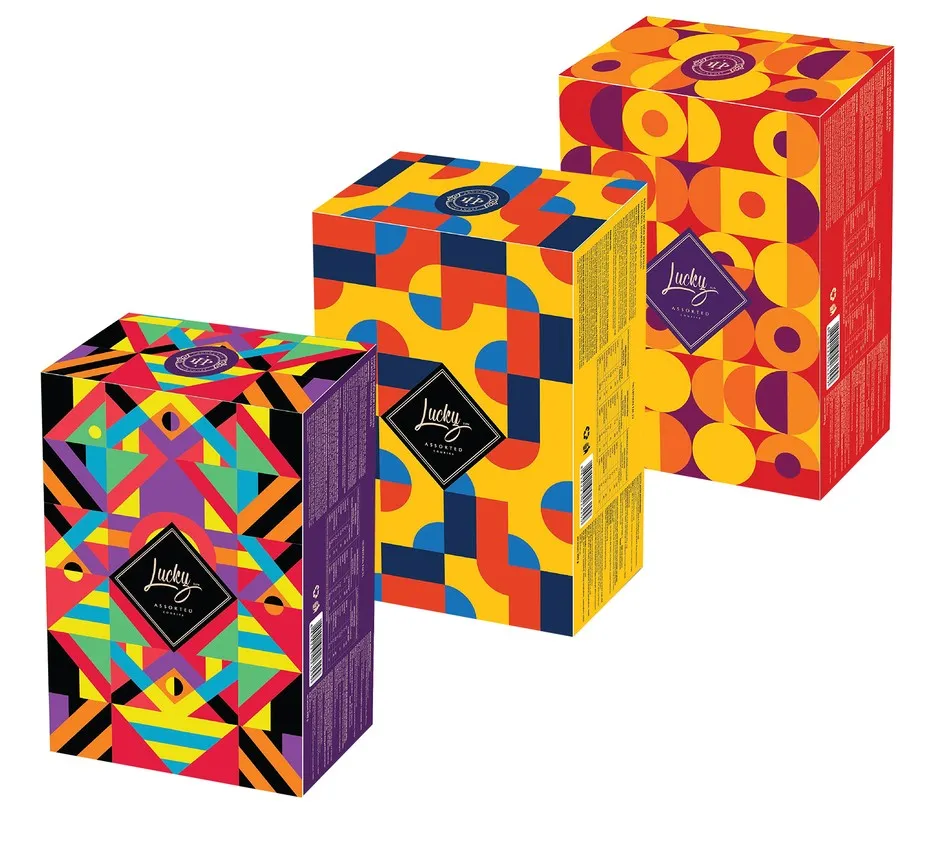 Bánh quy hỗn hợp LuckySun hộp giấy 160g - kiểu dáng 1