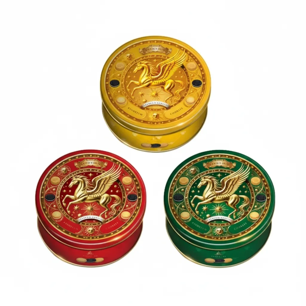 Bánh quy hỗn hợp LuckySun hộp thiếc 110g - kiểu dáng 3