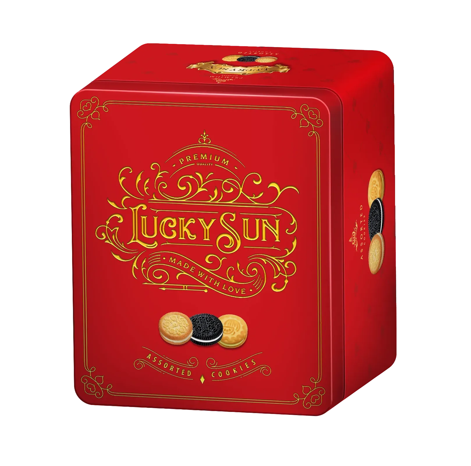 Bánh quy hỗn hợp LuckySun hộp thiếc 150g-1
