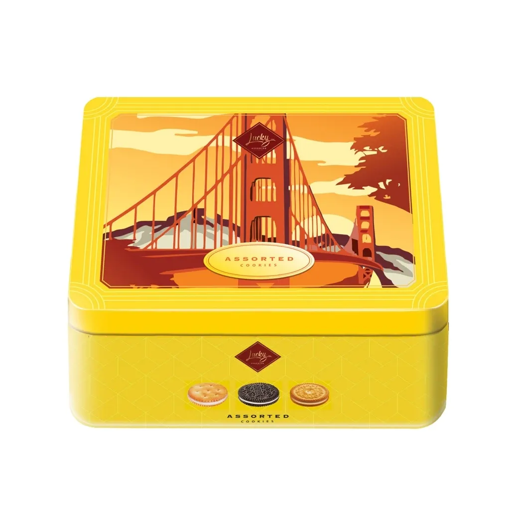 Bánh quy hỗn hợp LuckySun hộp thiếc 150g-1