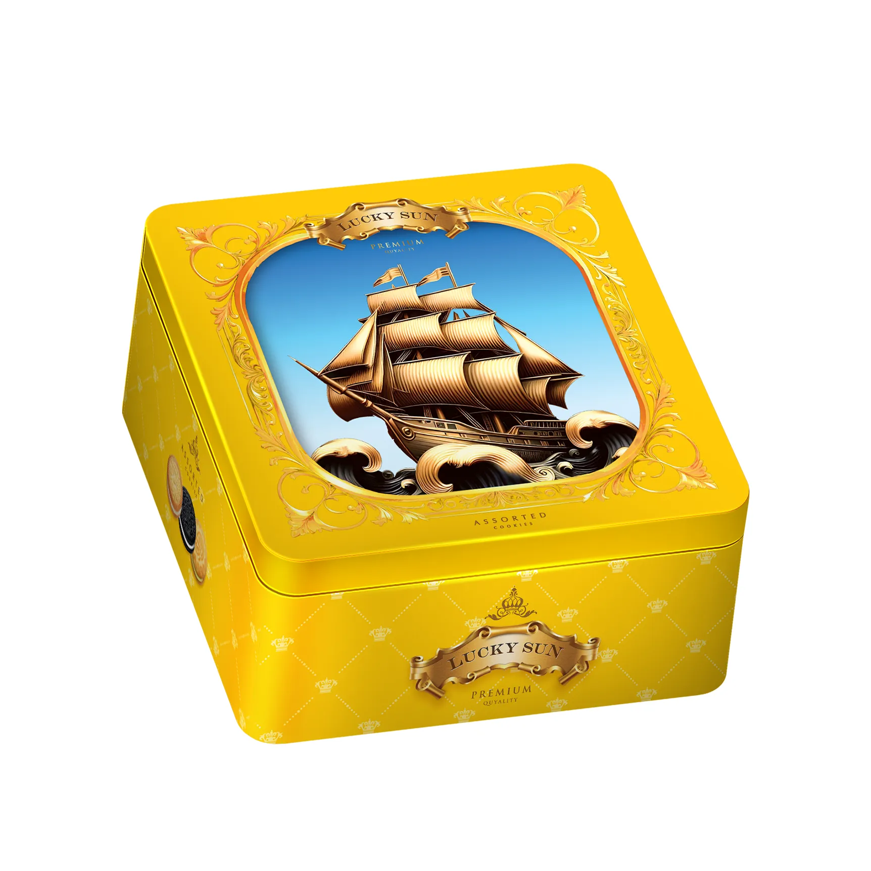 Bánh quy hỗn hợp LuckySun hộp thiếc 180g-1