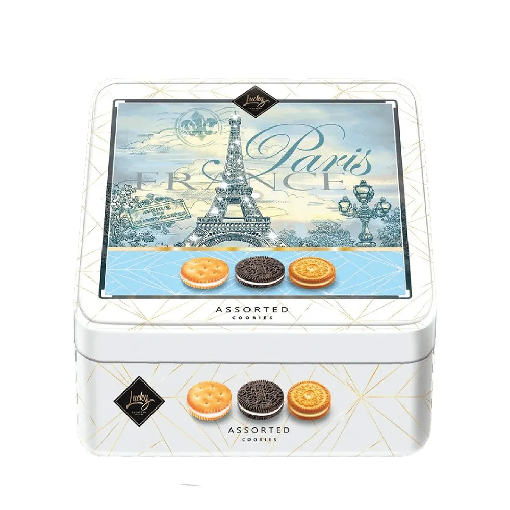 Bánh quy hỗn hợp LuckySun hộp thiếc 180g-1