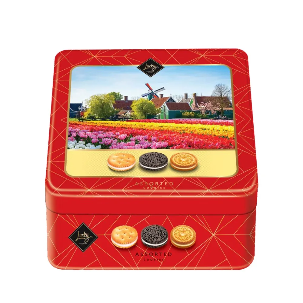 Bánh quy hỗn hợp LuckySun hộp thiếc 180g-4