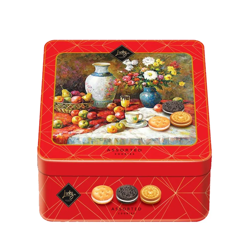 Bánh quy hỗn hợp LuckySun hộp thiếc 180g-5