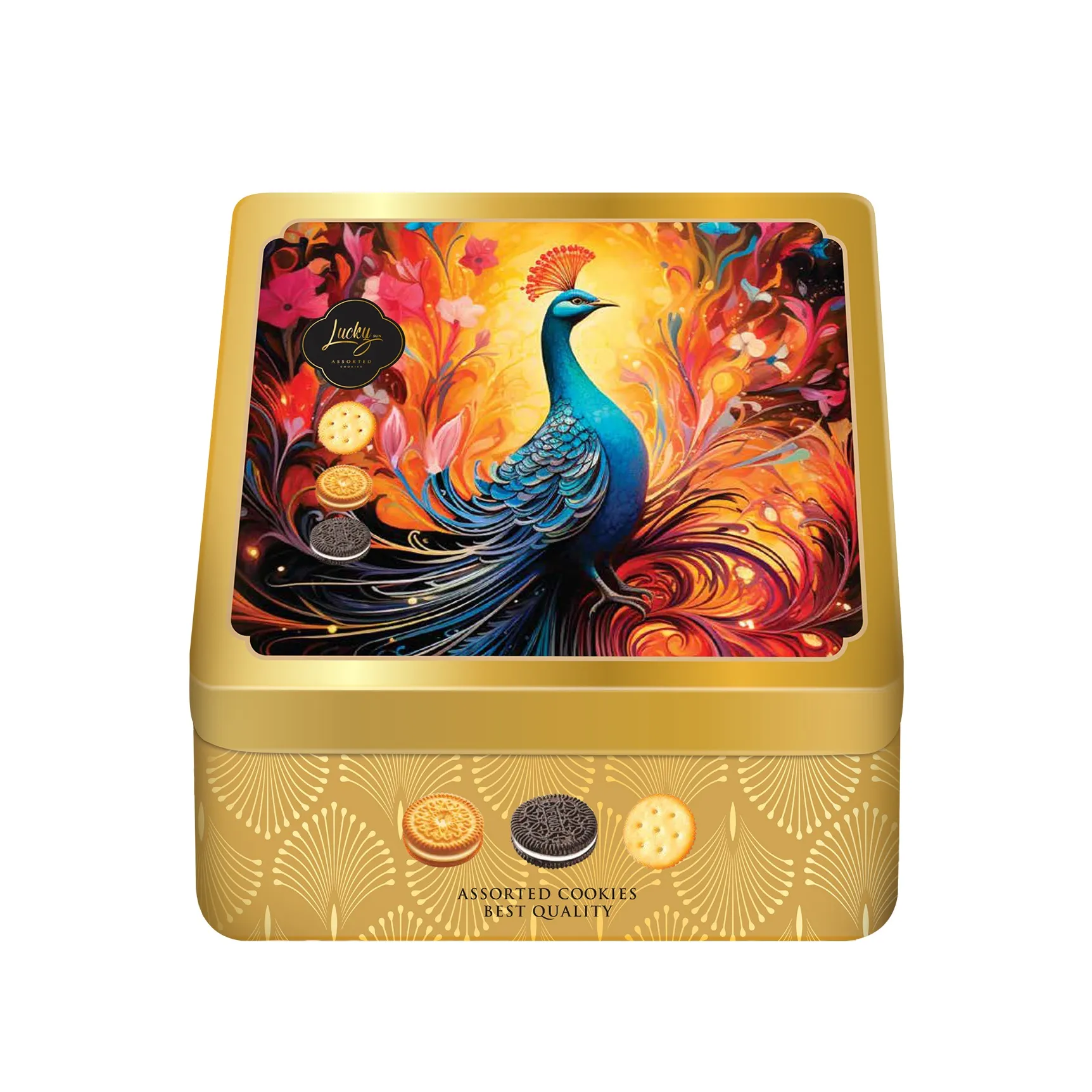 Bánh quy hỗn hợp LuckySun hộp thiếc 180g-7