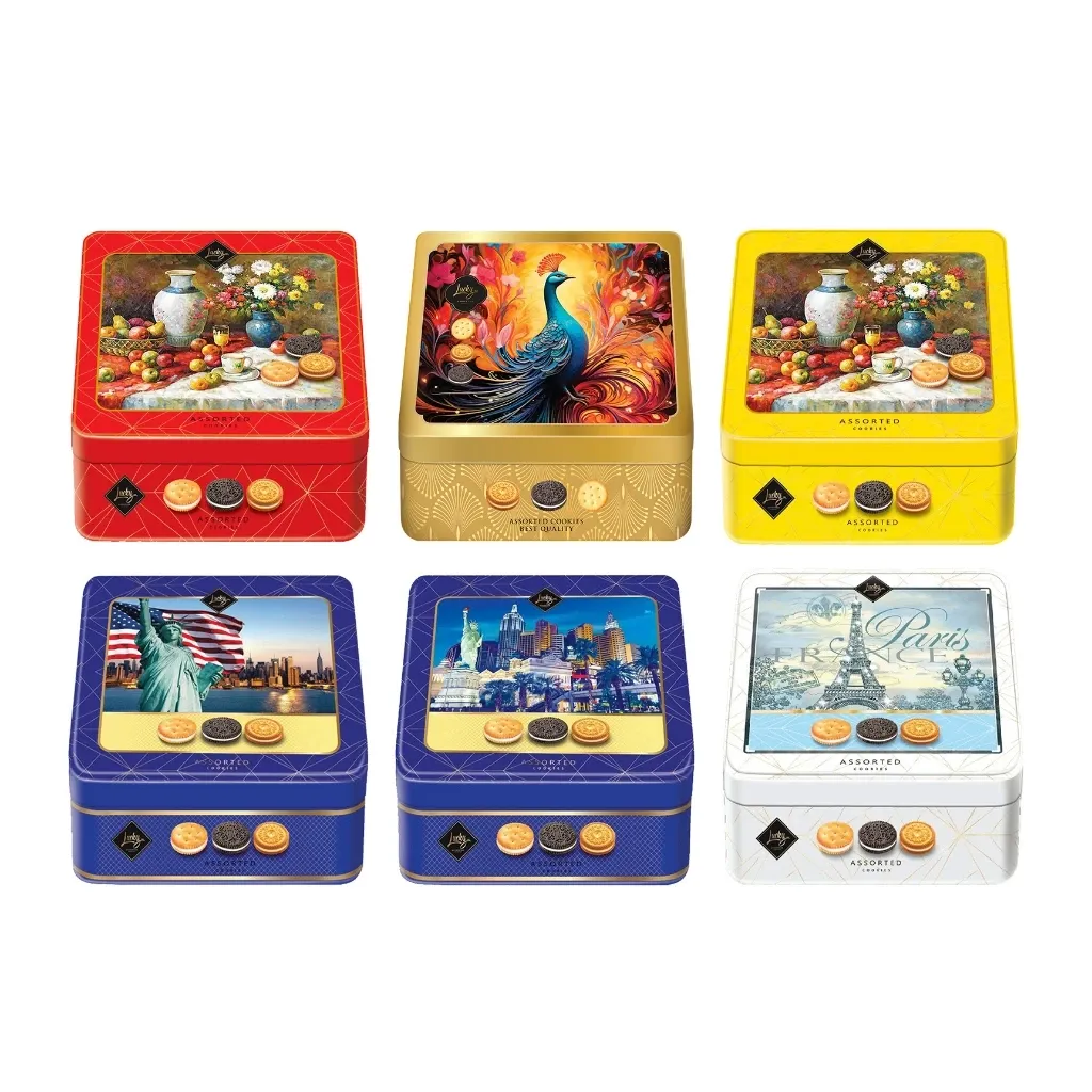 Bánh quy hỗn hợp LuckySun hộp thiếc 180g