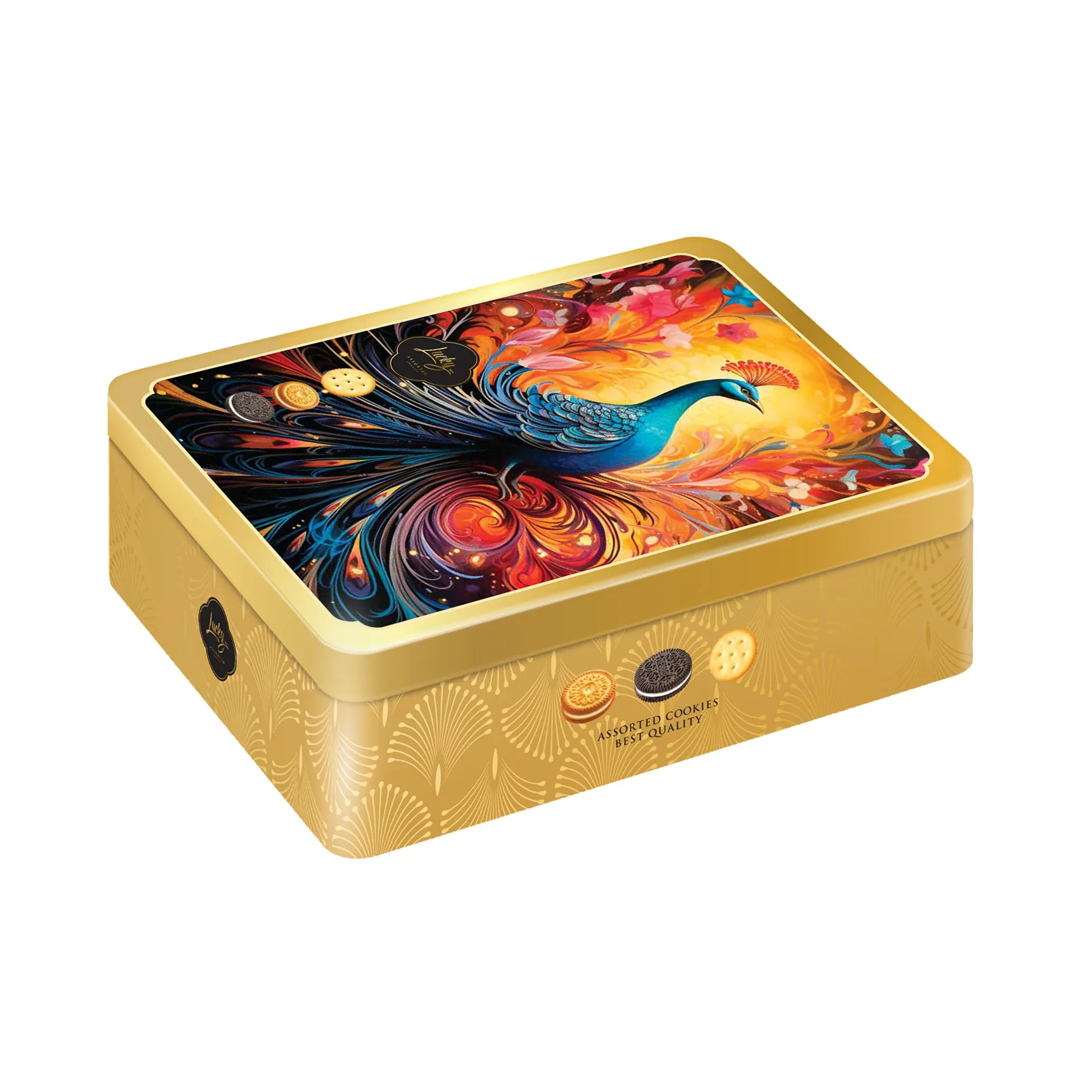 Bánh quy hỗn hợp LuckySun hộp thiếc 220g-8