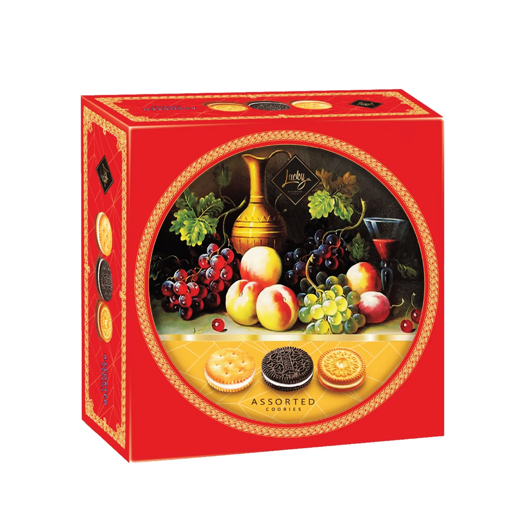 Bánh quy hỗn hợp LuckySun hộp thiếc 310g-1