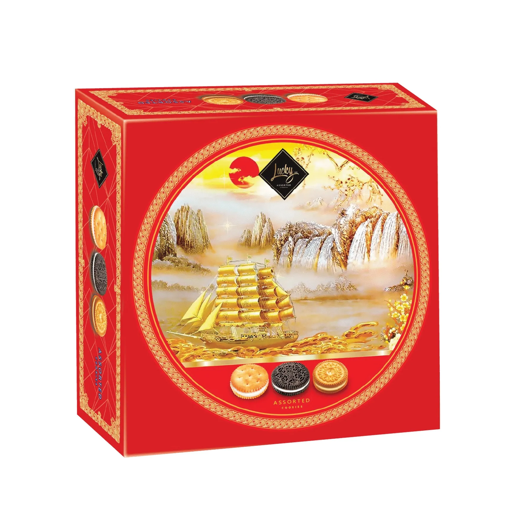 Bánh quy hỗn hợp LuckySun hộp thiếc 310g-4