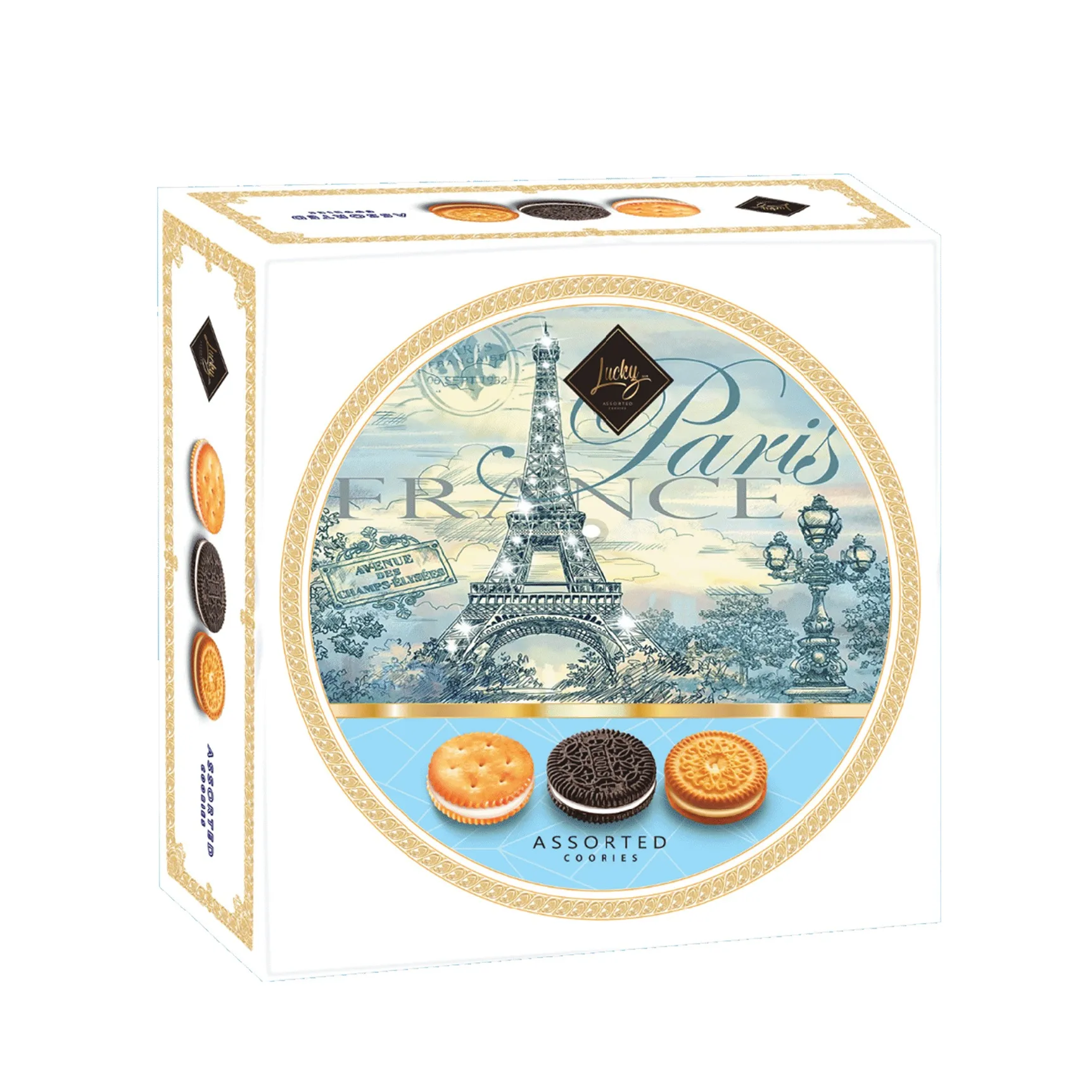 Bánh quy hỗn hợp LuckySun hộp thiếc 310g-6