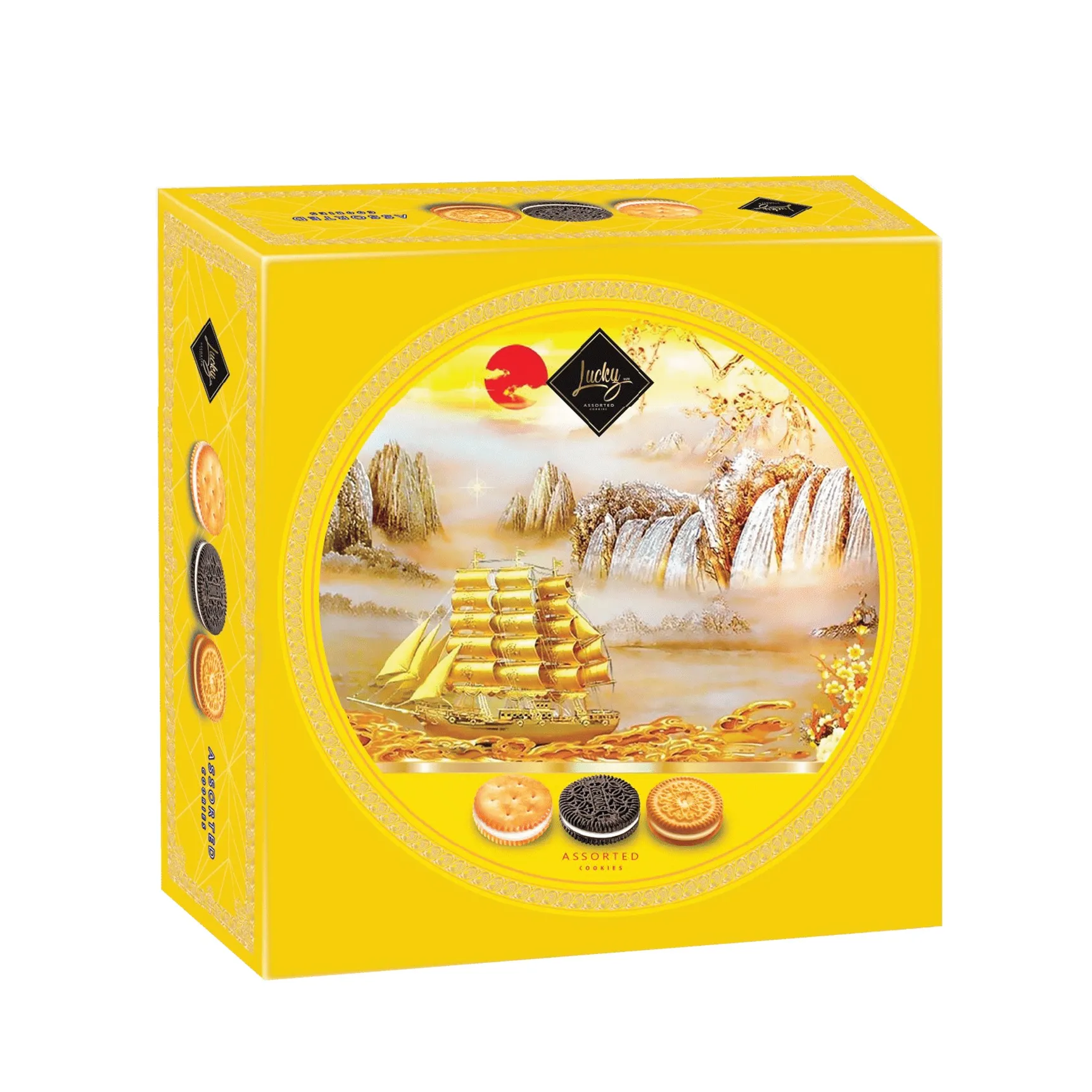 Bánh quy hỗn hợp LuckySun hộp thiếc 310g-8