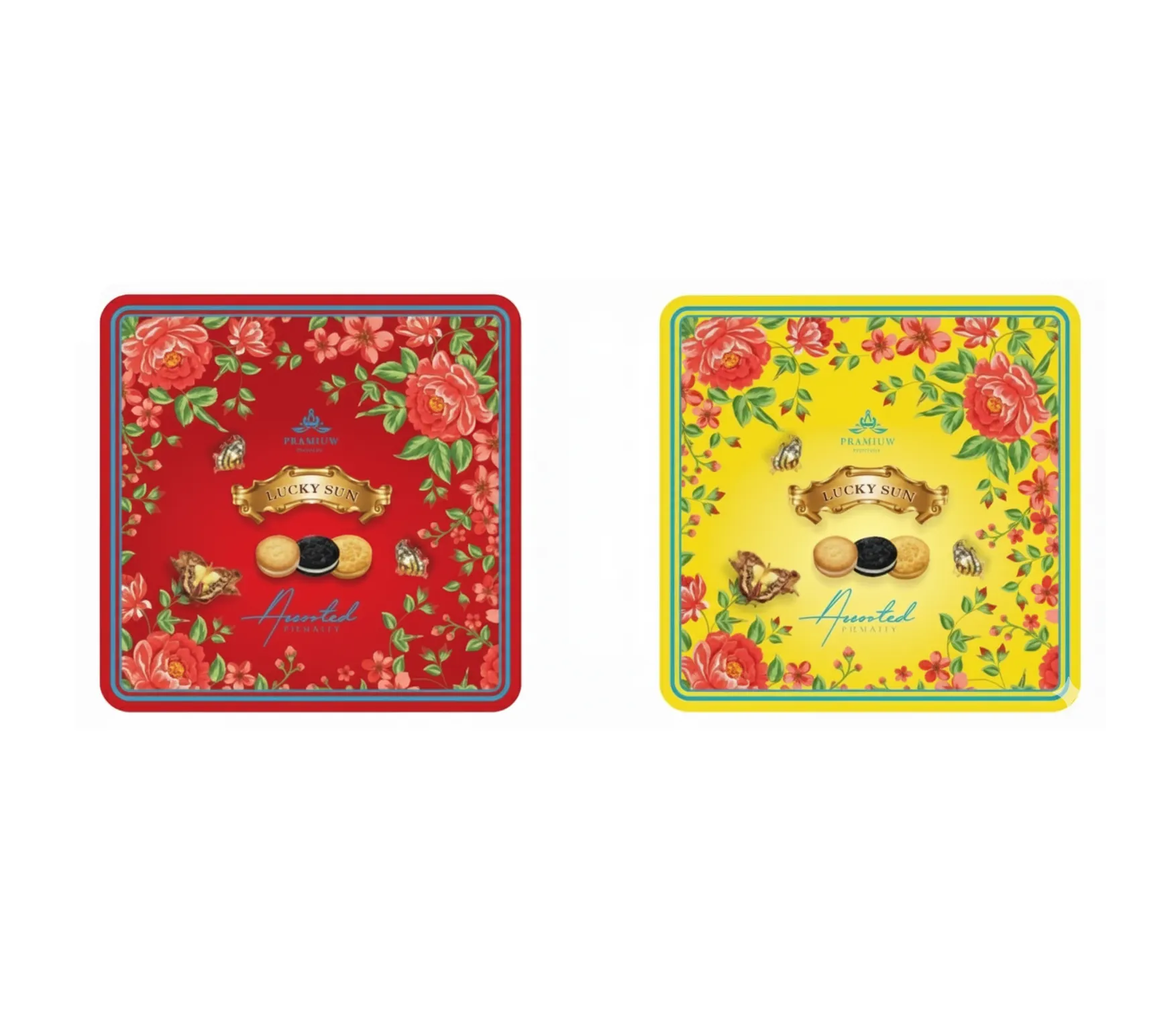 Bánh quy hỗn hợp LuckySun hộp thiếc 410g-01