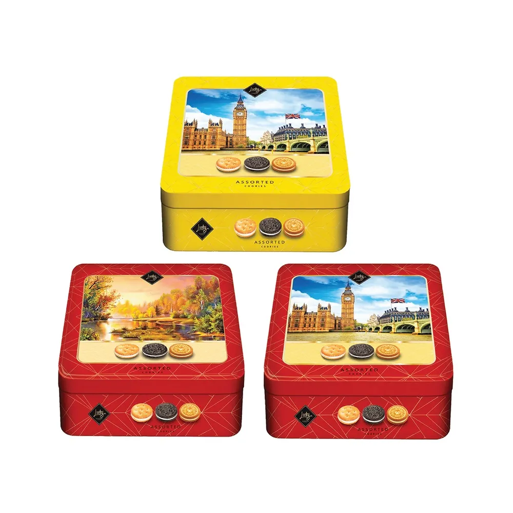 Bánh quy hỗn hợp LuckySun hộp thiếc 500g-1