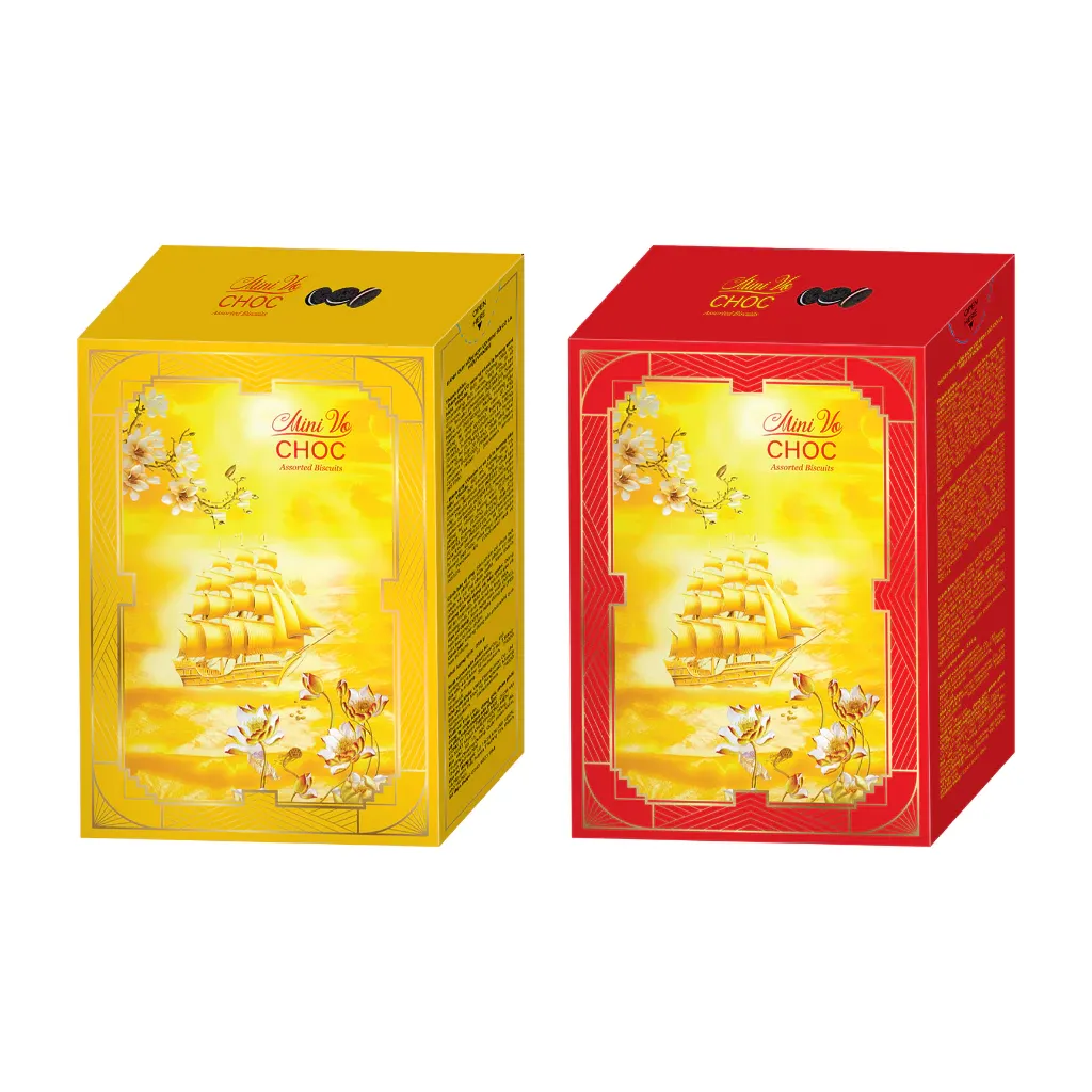 Bánh quy hỗn hợp VO mini Sô cô la hiệu Vfoods hộp giấy 216g