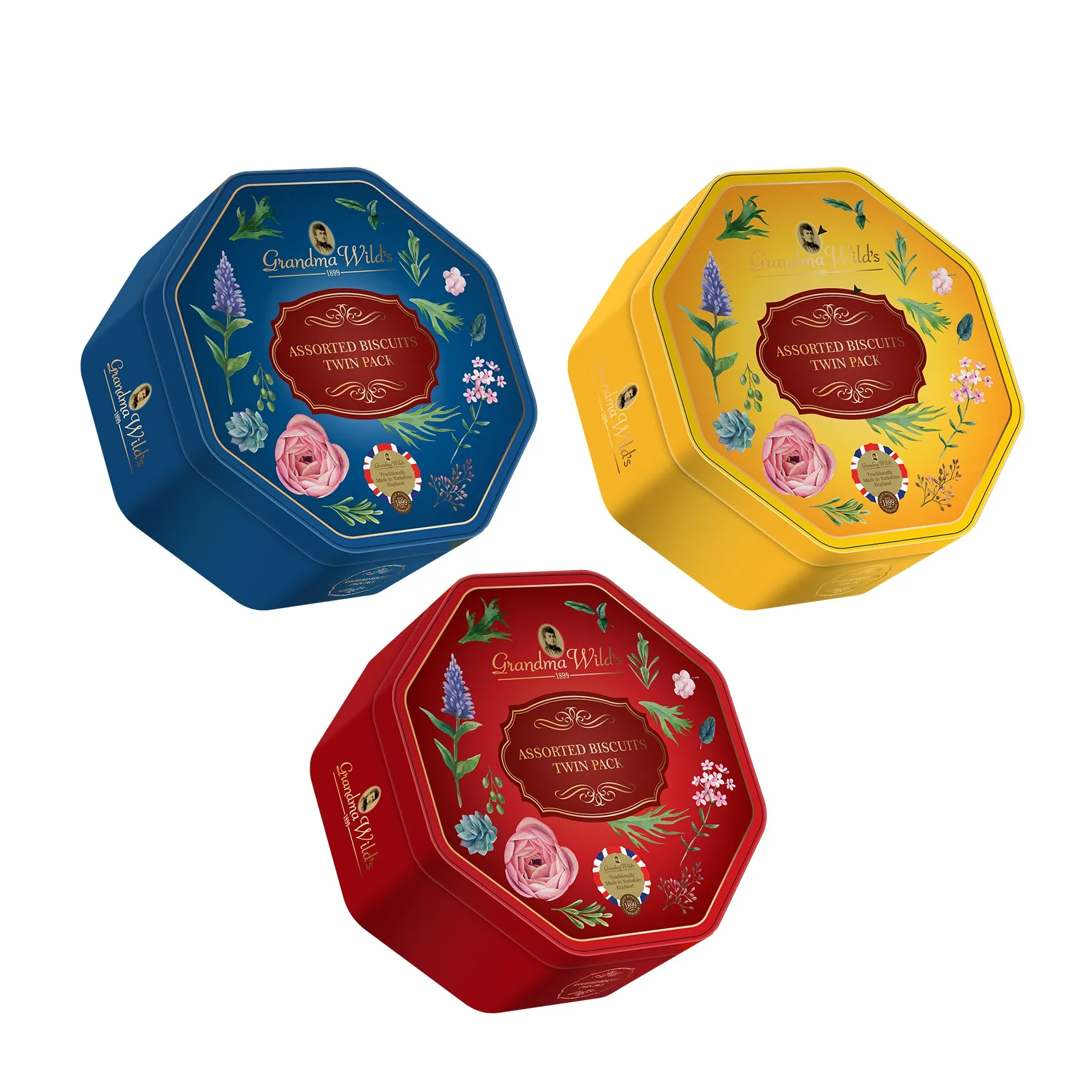 Bánh quy hỗn hợp hiệu Grandma's Wild hộp thiếc 168g