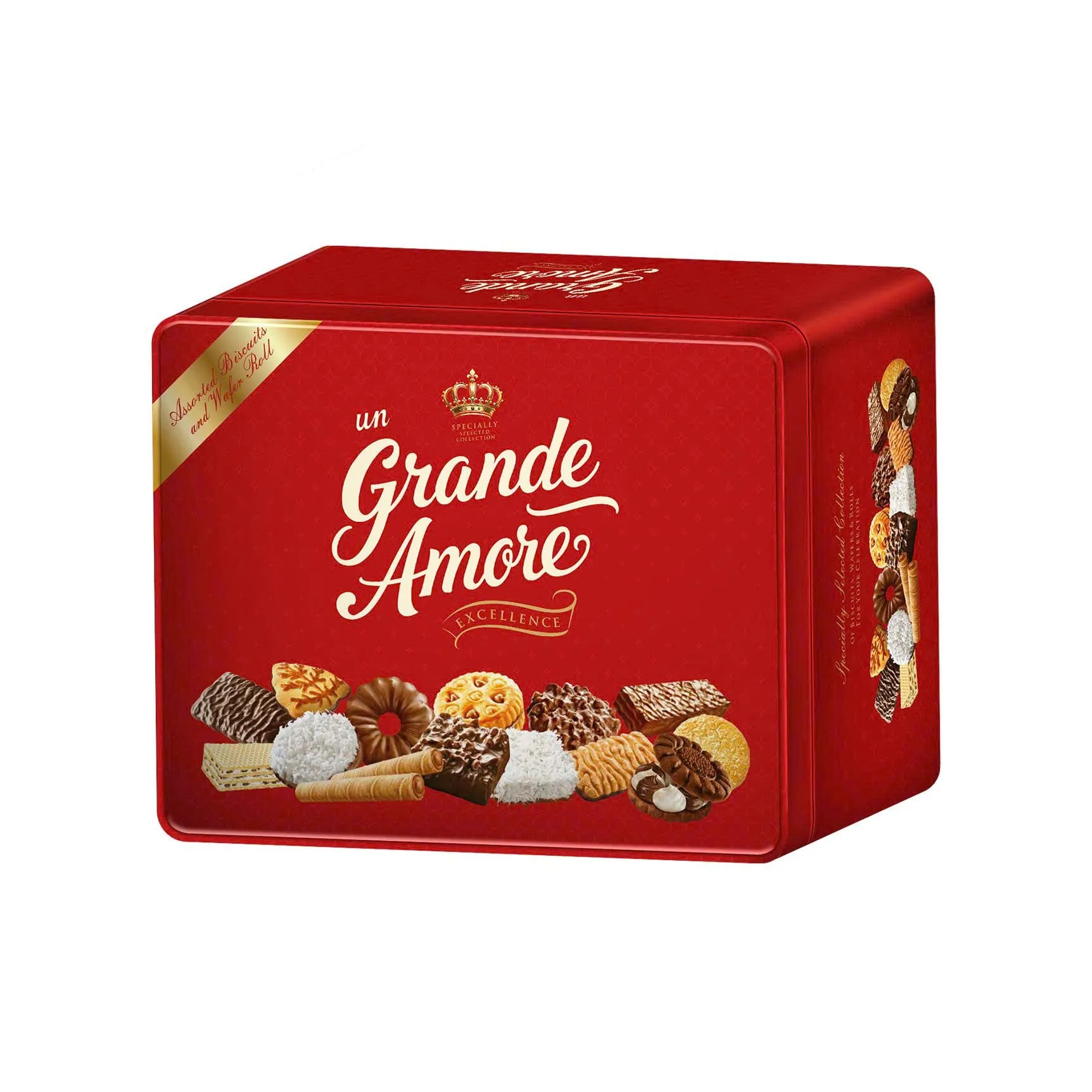 Bánh quy và bánh quế hỗn hợp Un Grande More hộp thiếc 505g-1