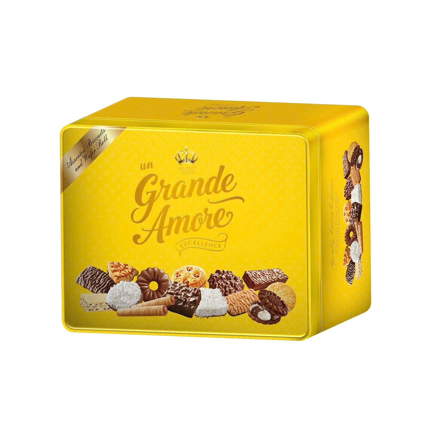 Bánh quy và bánh quế hỗn hợp Un Grande More hộp thiếc 505g-3