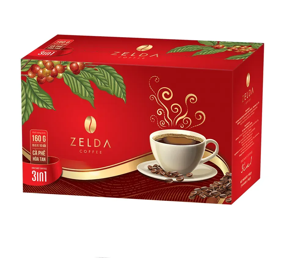 Cà phê 3 in 1 hiệu Zelda 160g - Kiểu dáng 1-2
