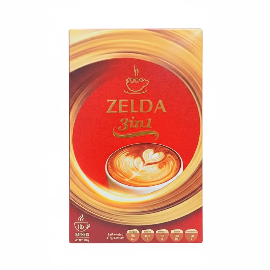 Cà phê 3 in 1 hiệu Zelda 160g - Kiểu dáng 2-1