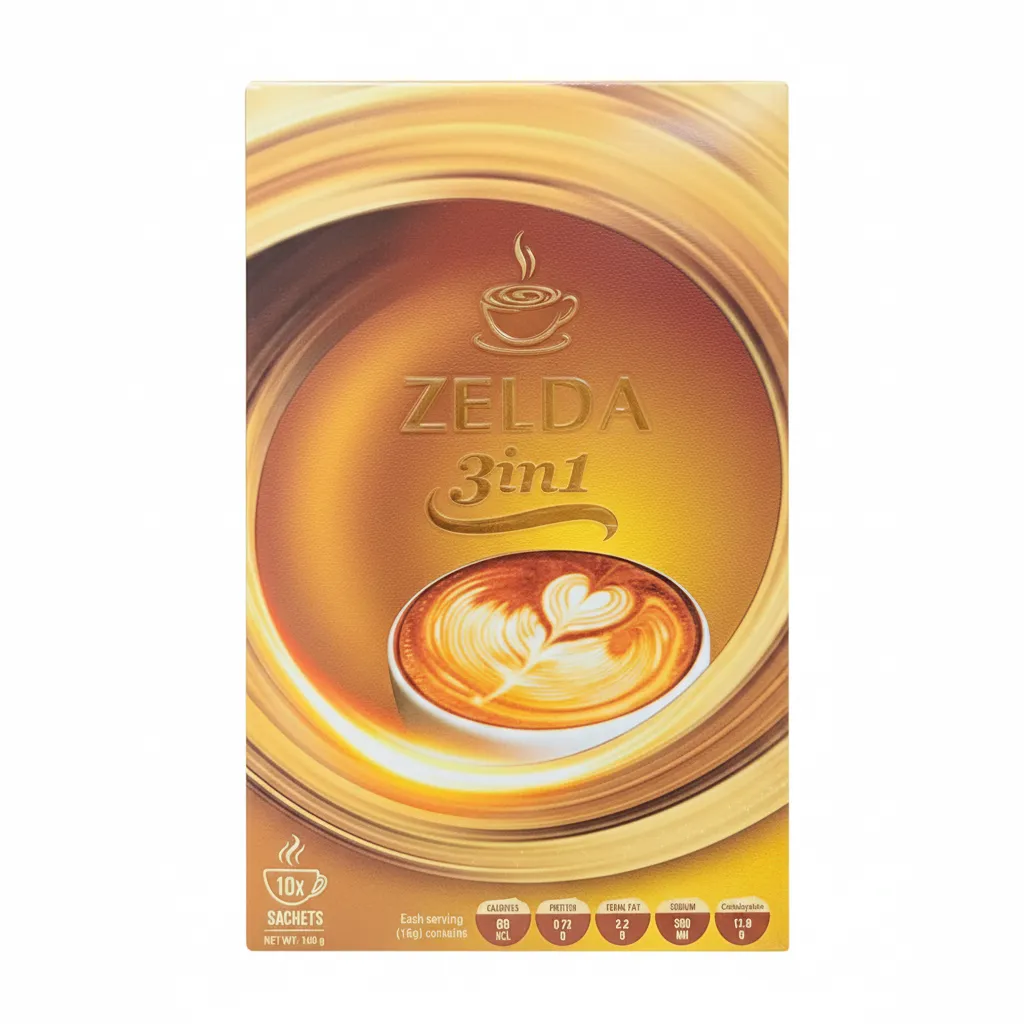 Cà phê 3 in 1 hiệu Zelda 160g - Kiểu dáng 2-3