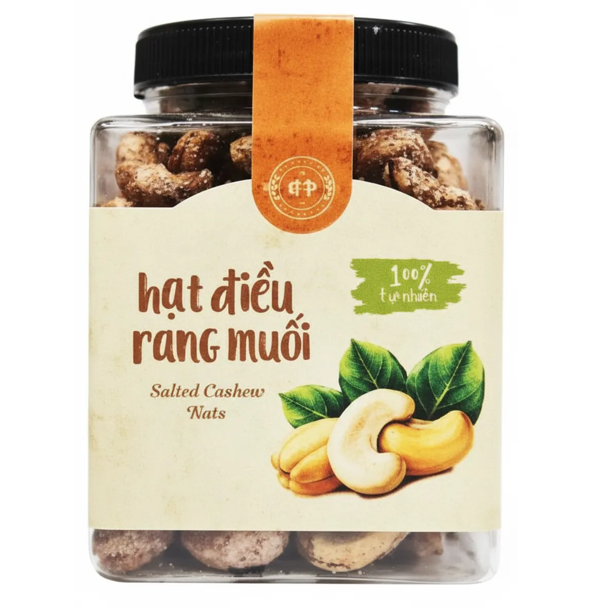 Hạt điều rang muối hộp nhựa 250g - Kiểu dáng 2-5