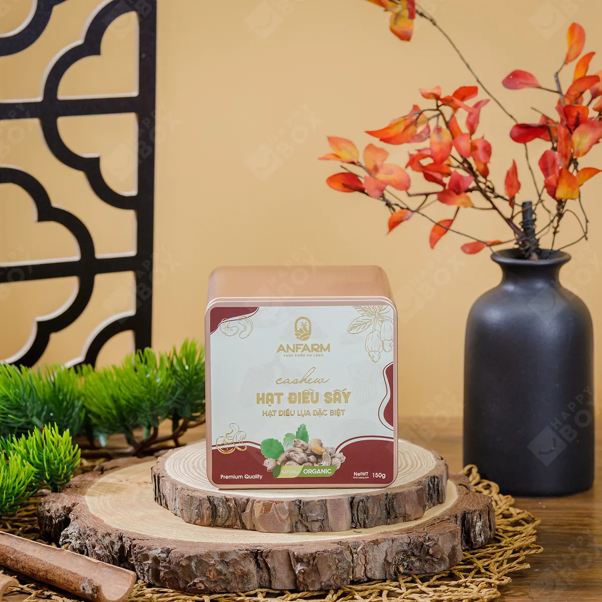 Hạt điều sấy Anfarm hộp thiếc 150g-1