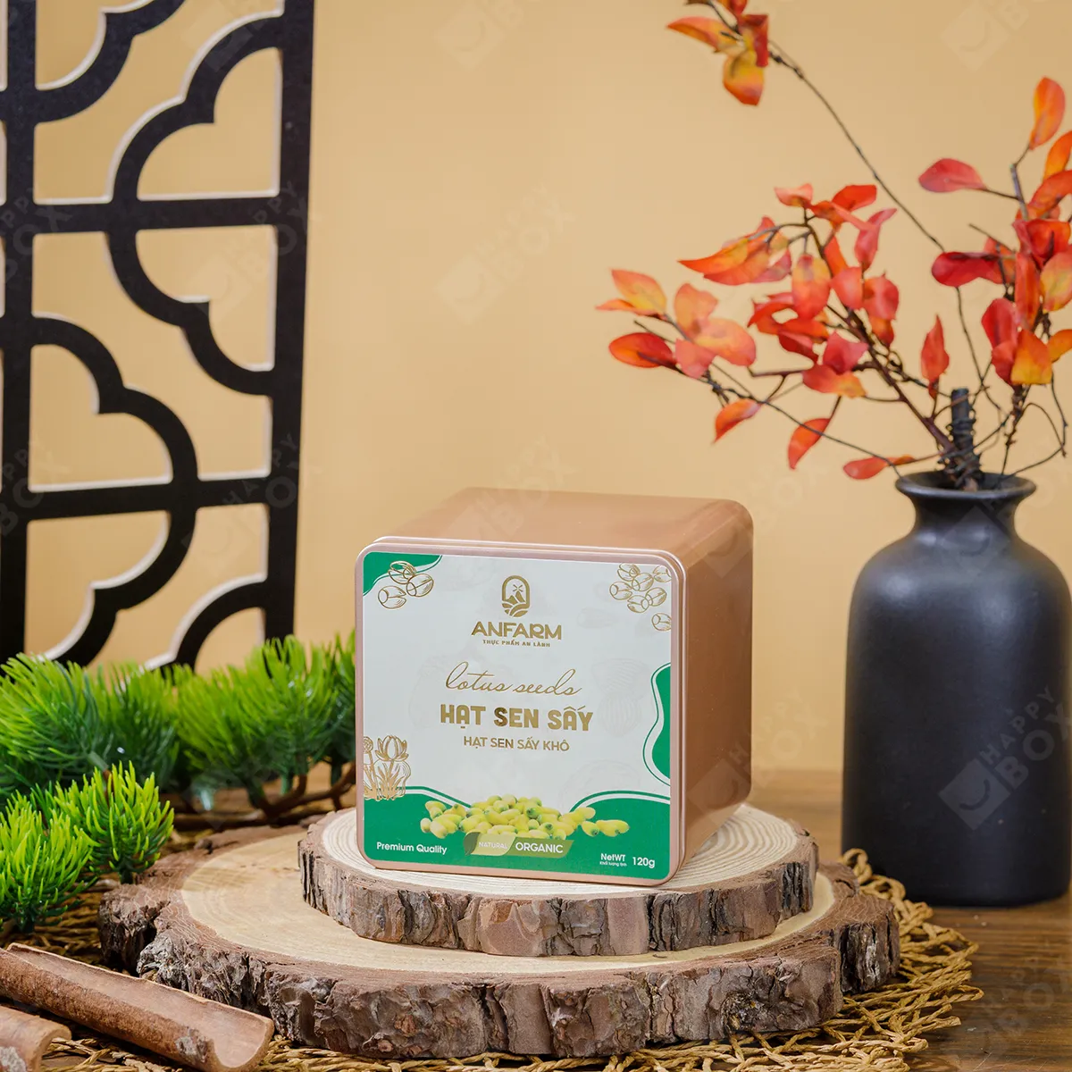 Hạt sen Anfarm hộp thiếc 120g-2