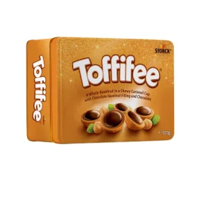 Hộp quà kẹo caramen mềm phủ sô-cô-la nhân hạt dẻ Toffife 125 g