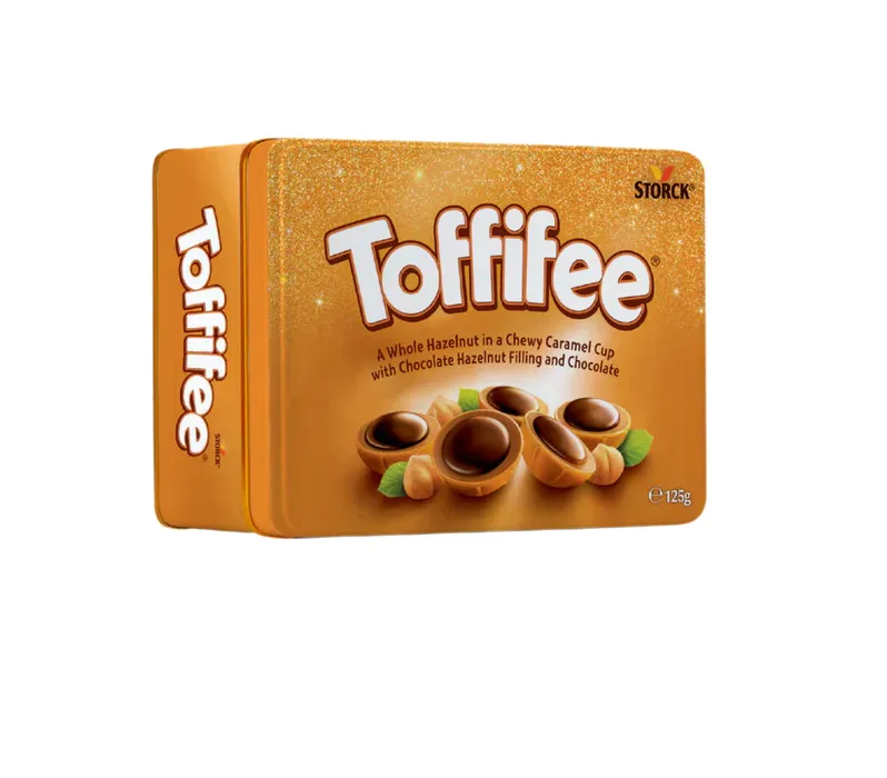 Hộp quà kẹo caramen mềm phủ sô-cô-la nhân hạt dẻ Toffife 125 g