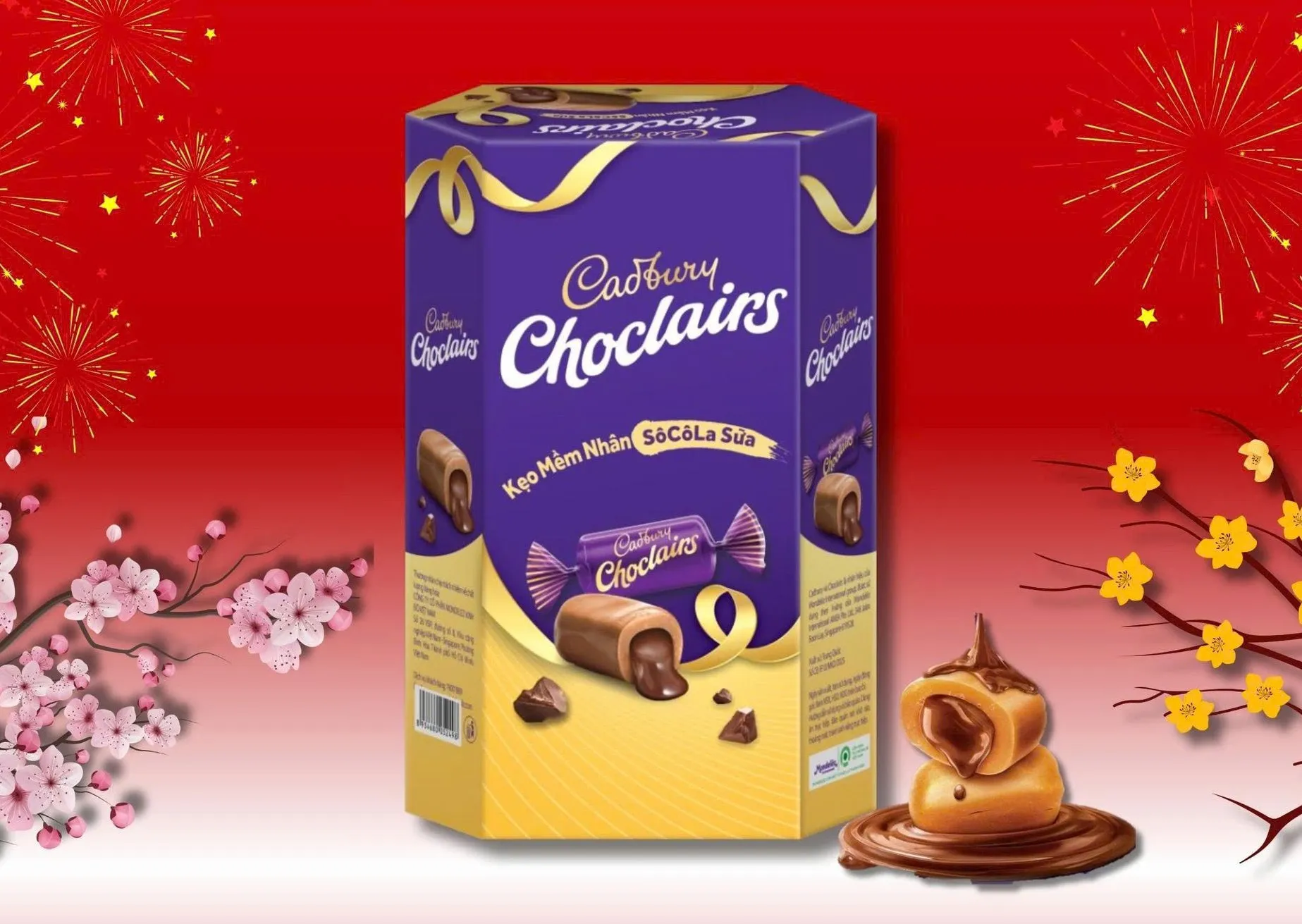 KẸO MỀM CADBURY CHOCLAIRS HỘP GIẤY