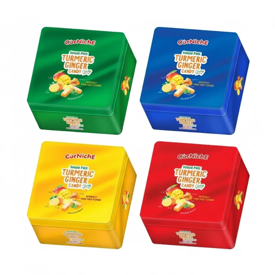 Kẹo Gừng Nghệ Không Đường Hỗn Hợp Hiệu Corniche 100g-1