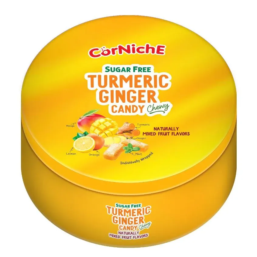 Kẹo Gừng Nghệ Không Đường Hỗn Hợp Hiệu Corniche 70g-2