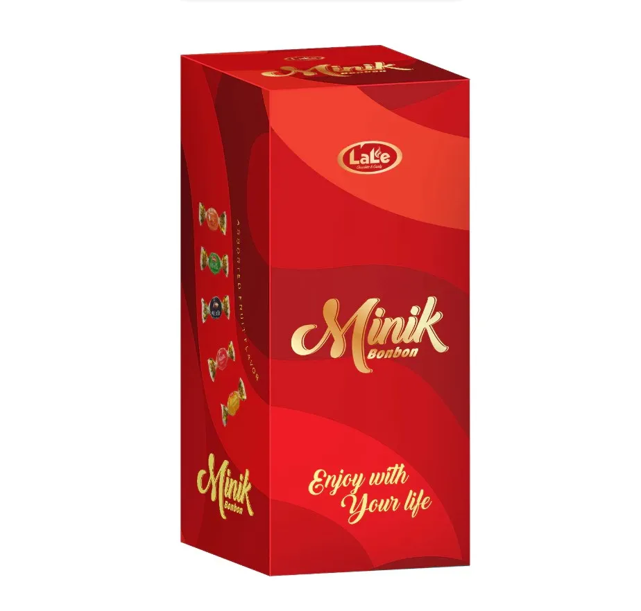 Kẹo cứng hương trái cây Minik Bonbon hiệu LaLe hộp chữ nhật 180g-2