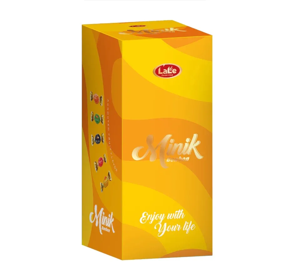 Kẹo cứng hương trái cây Minik Bonbon hiệu LaLe hộp chữ nhật 180g-4