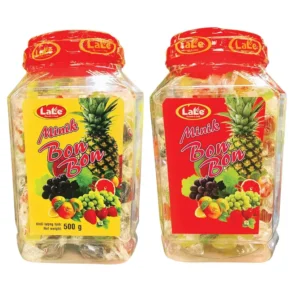 Kẹo cứng hương trái cây Minik Bonbon hiệu LaLe hộp nhựa 400g-1