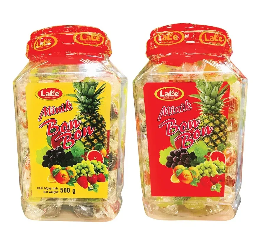 Kẹo cứng hương trái cây Minik Bonbon hiệu LaLe hộp nhựa 400g-1