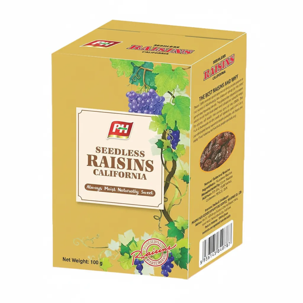 Nho khô đen Raisins hộp giấy 100g - kiểu dáng 4-4