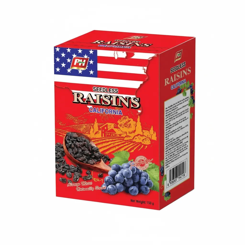 Nho khô đen Raisins hộp giấy 150g-2
