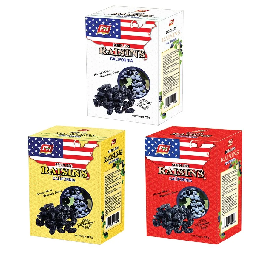 Nho khô đen Raisins hộp giấy 250g-1