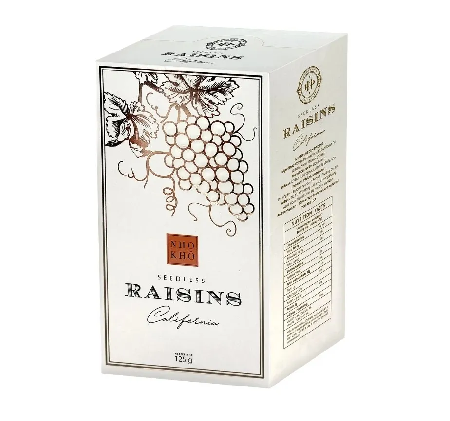 Nho khô vàng Raisins hộp giấy 125g-2