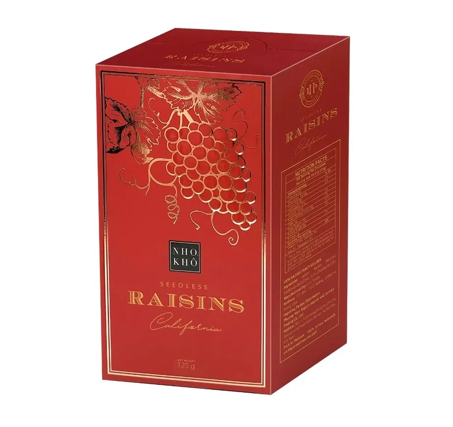 Nho khô vàng Raisins hộp giấy 125g-3