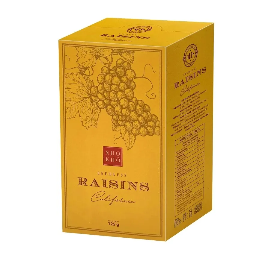 Nho khô vàng Raisins hộp giấy 125g-5