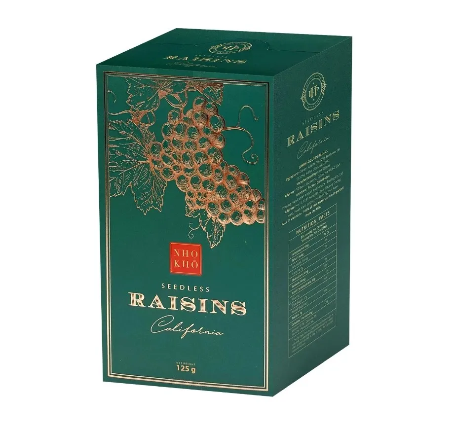 Nho khô vàng Raisins hộp giấy 125g-6