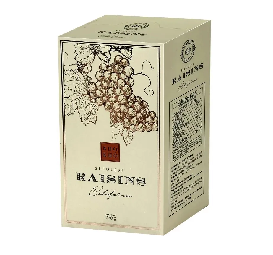 Nho khô vàng Raisins hộp giấy 215g-4