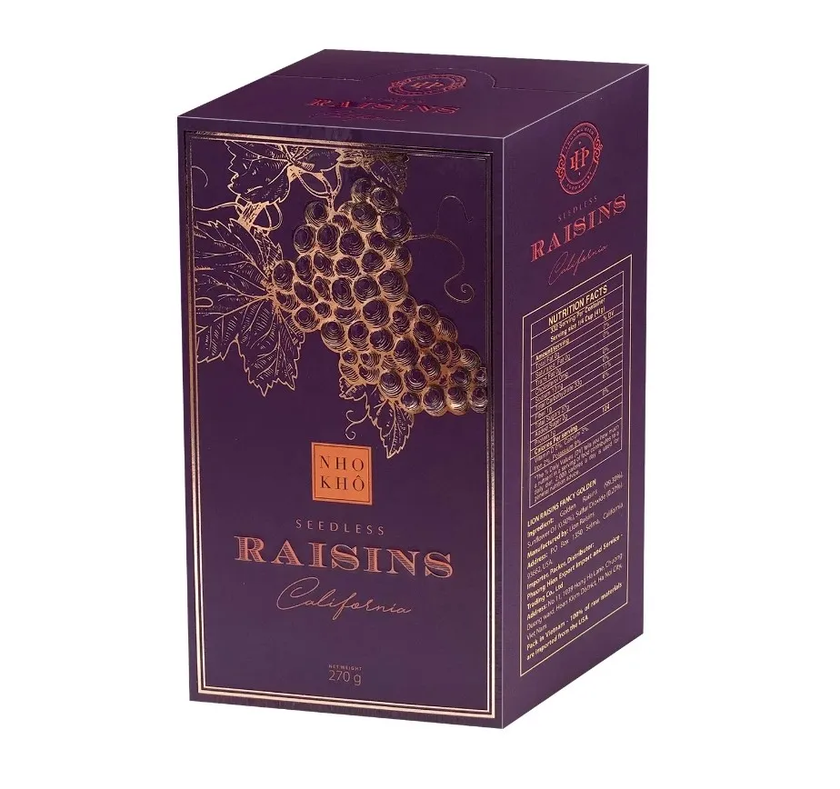 Nho khô vàng Raisins hộp giấy 215g-8